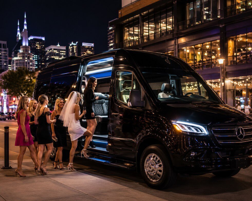 Luxury Sprinter Van Rental Nashville for Bachelorette Groups